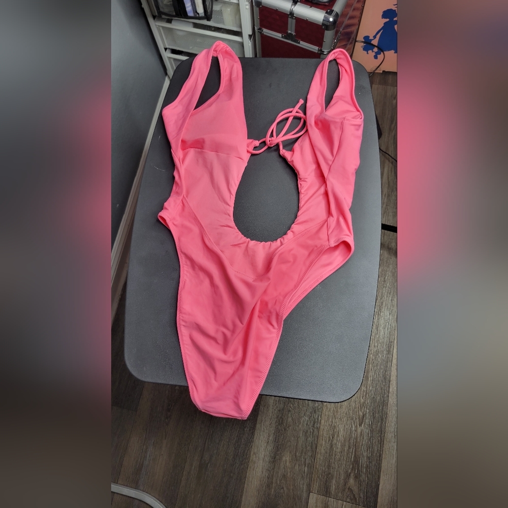 PINK Cutout Swimsuit